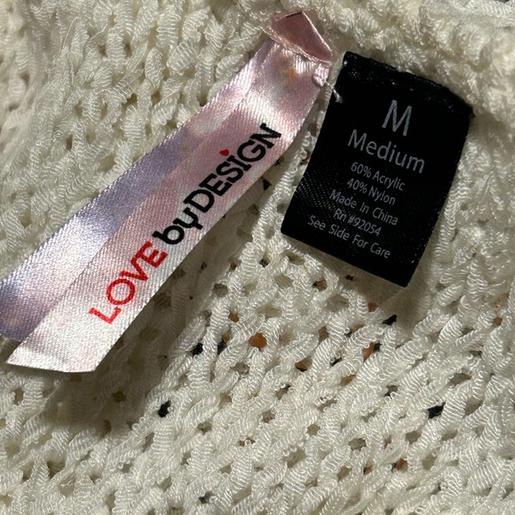 Love By Design Ivory Crochet Vest with Fringe - Picture 4 of 4